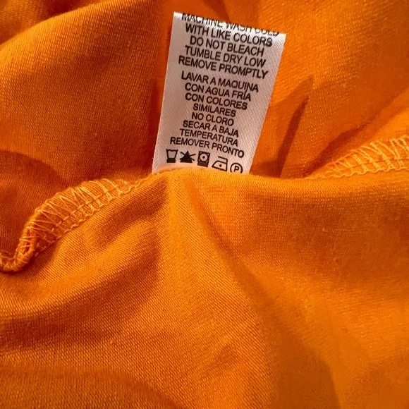 Heart & Hips 90’s Long Sleeve Orange Dress Sporty Mini Hooded Y2K - Picture 8 of 10